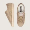 Women’s Super-Star in tobacco canvas with suede star and crystal inserts