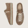 Men’s Super-Star in tobacco suede with beige suede star and rope sole