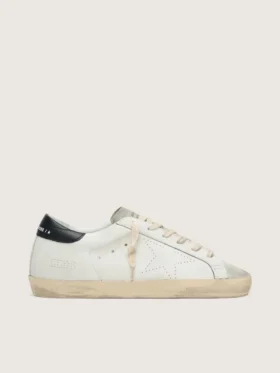 Women's Super-Star in white leather with perforated star