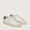 Women's Super-Star in white leather with perforated star