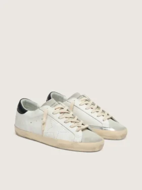 Women’s Super-Star in white leather with perforated star