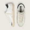 Women's Super-Star in white leather with perforated star