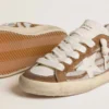 Women's Super-Star in zebra-print pony skin with leather star and brown suede inserts