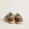 Women's Super-Star in zebra-print pony skin with leather star and brown suede inserts