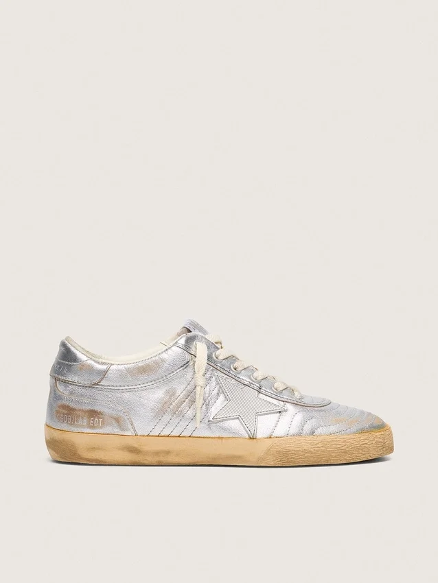 Men's Super-Star LAB in metallic nappa with silver TPU star