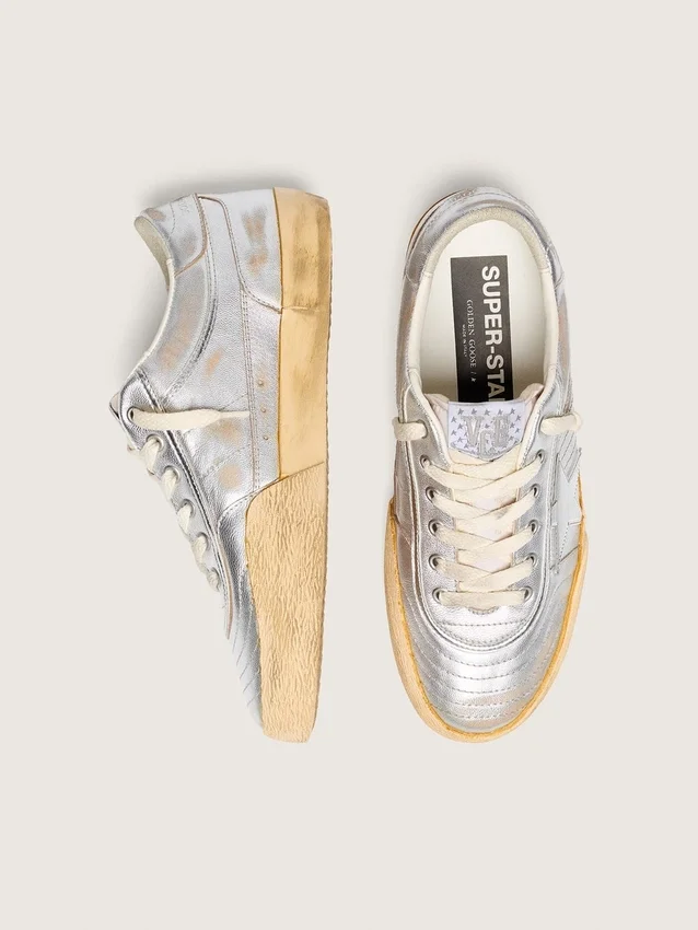 Men's Super-Star LAB in metallic nappa with silver TPU star