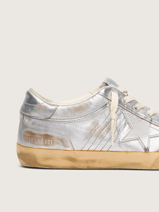 Men's Super-Star LAB in metallic nappa with silver TPU star
