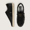 Women's Super-Star LTD in black croc-print leather with black suede star and heel tab