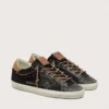 Women’s Super-Star LTD in black glitter leather with black leather star