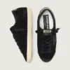 Women's Super-Star LTD in black suede with black glitter star and black leather heel tab