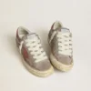 Women's Super-Star LTD in gray suede with red waxed suede star and heel tab