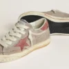 Women's Super-Star LTD in gray suede with red waxed suede star and heel tab