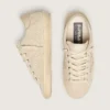 Women's Super-Star LTD in pearl suede with gold star and bead embroidery