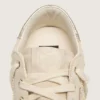 Women's Super-Star LTD in pearl suede with gold star and bead embroidery