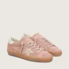 Women’s Super-Star LTD in pink suede with platinum metallic leather star
