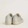Women's Super-Star LTD in platinum suede and Swarovski crystals with platinum suede star