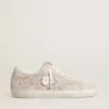 Women's Super-Star LTD in suede with Swarovski crystals and ice-gray leather star