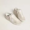 Women's Super-Star LTD in suede with Swarovski crystals and ice-gray leather star