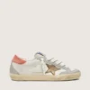 Women's Super-Star LTD in white leather with metallic bronze star