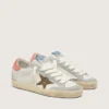 Women's Super-Star LTD in white leather with metallic bronze star