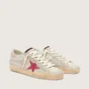Women’s Super-Star LTD in white pony skin with red suede star