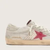 Women’s Super-Star LTD in white pony skin with red suede star