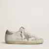 Women’s Super-Star LTD with beige suede star and heel tab and floral embroidery
