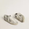 Women’s Super-Star LTD with beige suede star and heel tab and floral embroidery