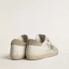Women’s Super-Star LTD with beige suede star and heel tab and floral embroidery