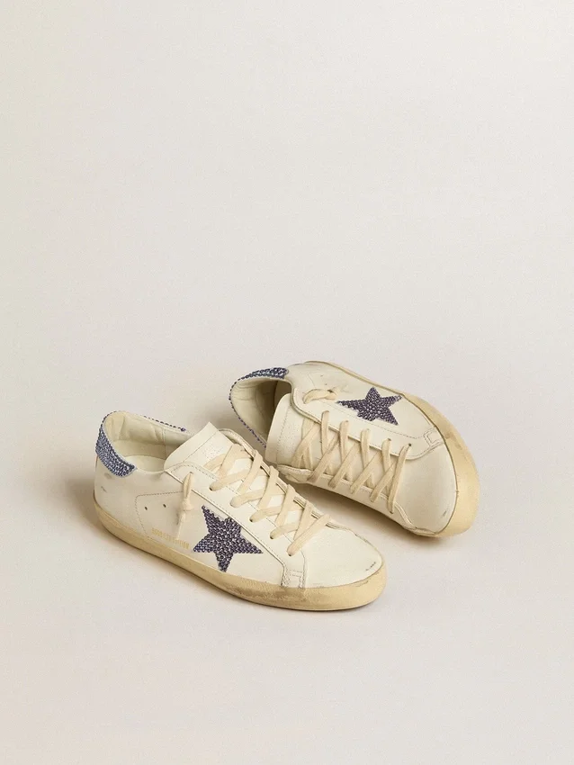 Women’s Super-Star LTD with suede star and heel tab with Swarovski crystals