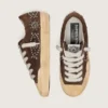 Men's Super-Star Penstar in brown suede with studs
