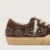 Men's Super-Star Penstar in brown suede with studs