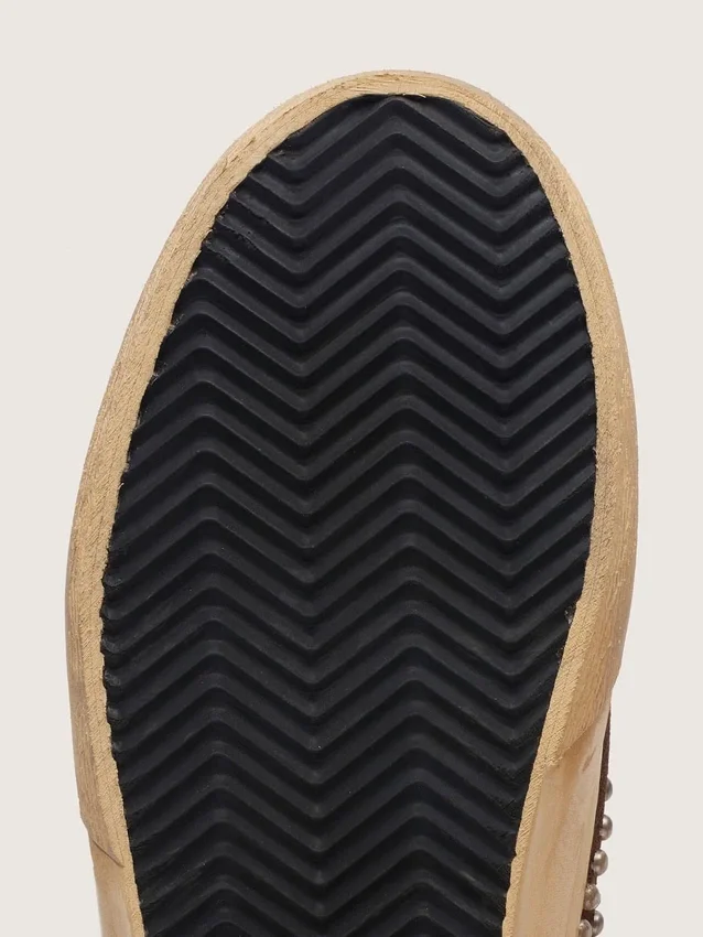 Men's Super-Star Penstar in brown suede with studs