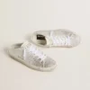 Women’s Super-Star Sabot LTD with gray suede star and Swarovski crystals
