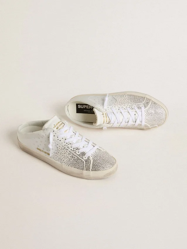 Women’s Super-Star Sabot LTD with gray suede star and Swarovski crystals