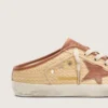 Women’s Super-Star Sabots in raffia with brick-red star