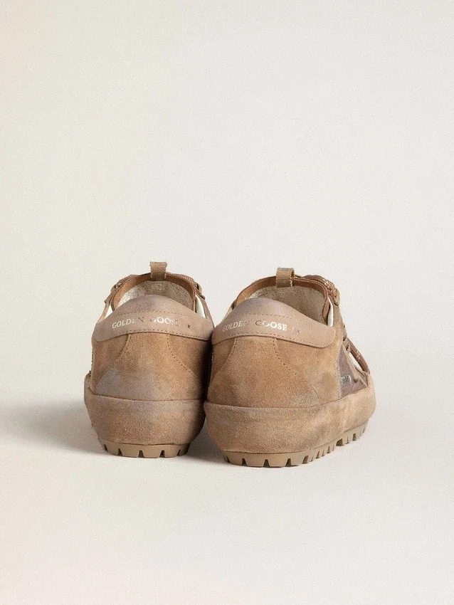 Women's Super-Star Ski in Dolmias and caramel suede with marble nubuck star and heel tab