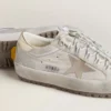 Women's Super-Star Ski in light gray nylon with metallic leather star and heel tab