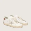 Women's Super-Star with a suede star and peach-pink glitter heel tab