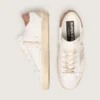 Women's Super-Star with a suede star and peach-pink glitter heel tab