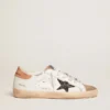Women's Super-Star with black glitter star and pink heel tab