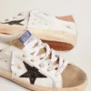 Women's Super-Star with black glitter star and pink heel tab