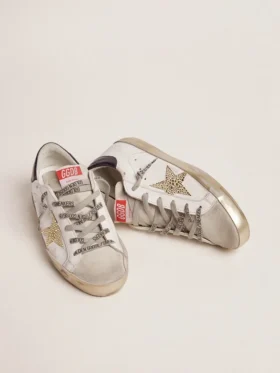 Women’s Super-Star with blue heel tab and Swarovski crystal star