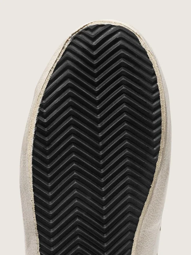 Women's Super-Star with gold star and black glitter heel tab