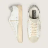 Women's Super-Star with gray star and silver glitter heel tab