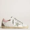 Women's Super-Star with gray suede star and pink leather heel tab