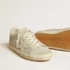 Women’s Super-Star with gray suede star and Swarovski crystal mesh