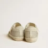 Women’s Super-Star with gray suede star and Swarovski crystal mesh