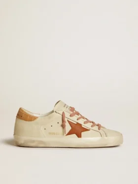 Women’s Super-Star with leather star and crocodile-print leather heel tab