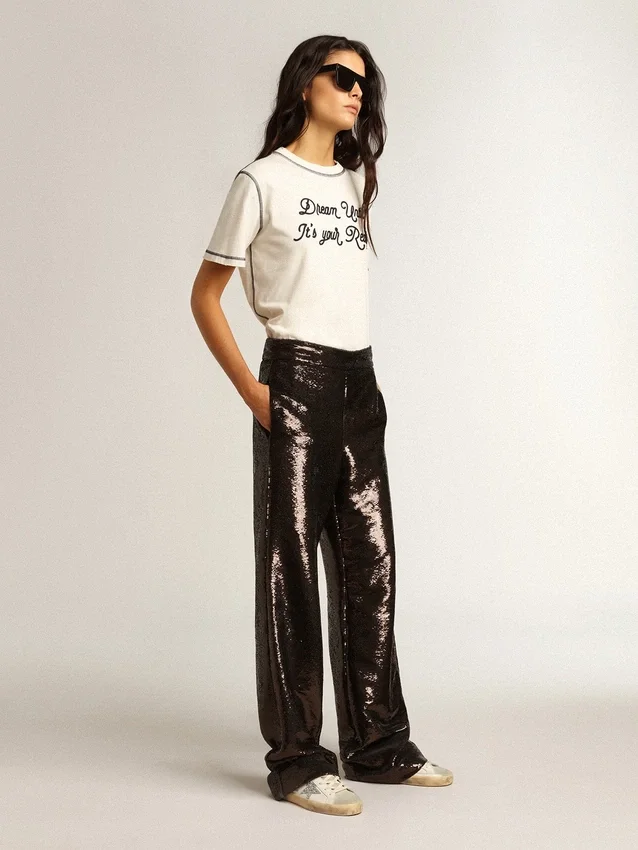 Women's Super-Star with silver glitter star and brown glitter heel tab